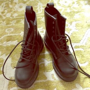 Dr. Martins black leather boots